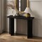 Fluted Console Table - Small Entry Desk for Narrow Spaces - Modern, Mid-Century Home Decor - Living Room Furniture - Solid Wood Entryway Table - Fluted Cross Bass and Rectangular Top (Black)